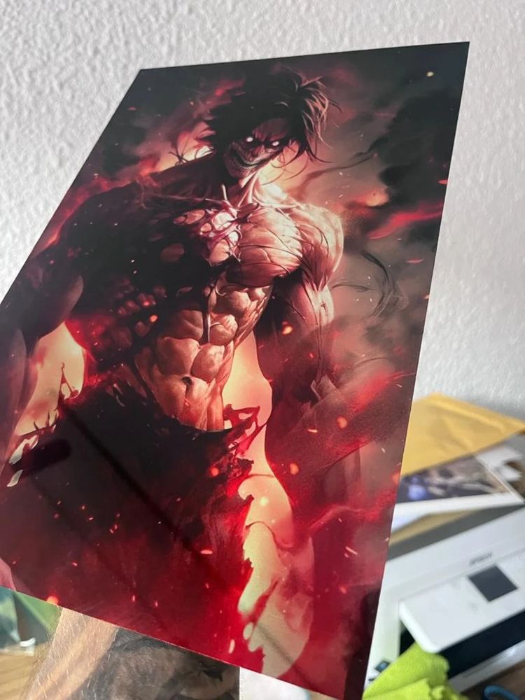Cuadro Eren Titán de Ataque - Lámina Anime Premium