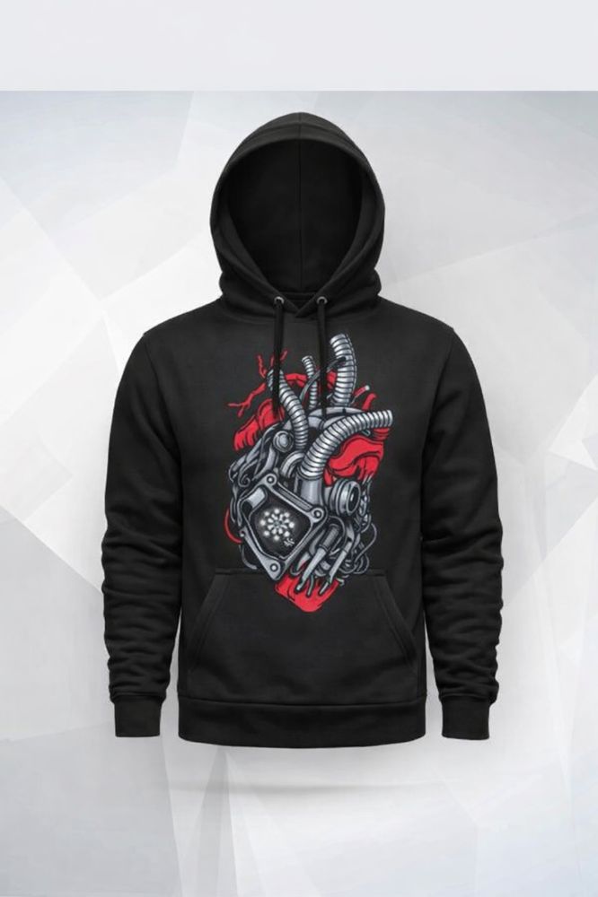 Sudadera Corazón Mecánico — Hoodie Premium